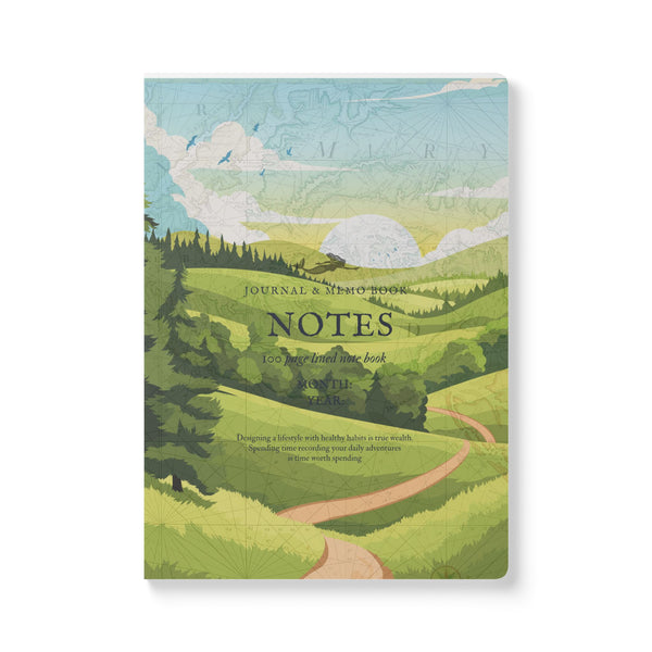Country - Nature-Inspired Softcover Journal, Eco-Friendly Note Book, Travel Diary, Sketchbook, and Memo Book for everyday.