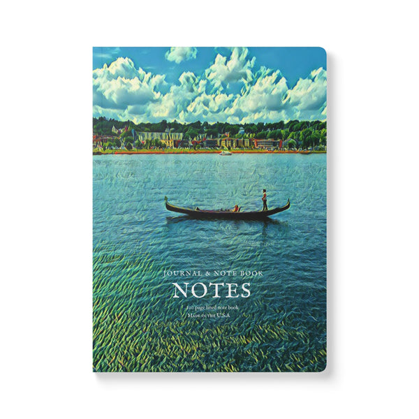 Journal - Gondola Print Softcover Lined Note Book