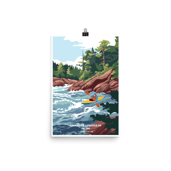 Grimmster Lifestyle Co. Kayaker Poster