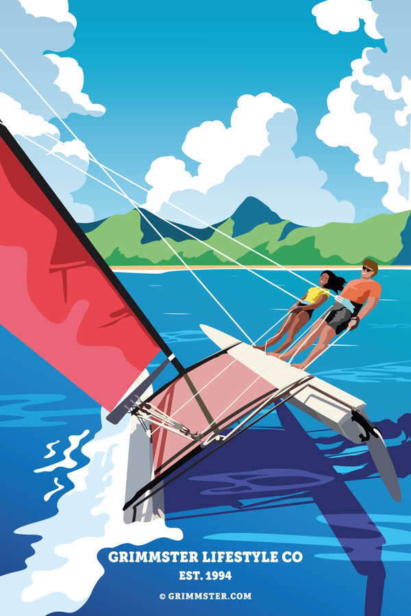 Grimmster Lifestyle Co. High Wind Sailing Poster